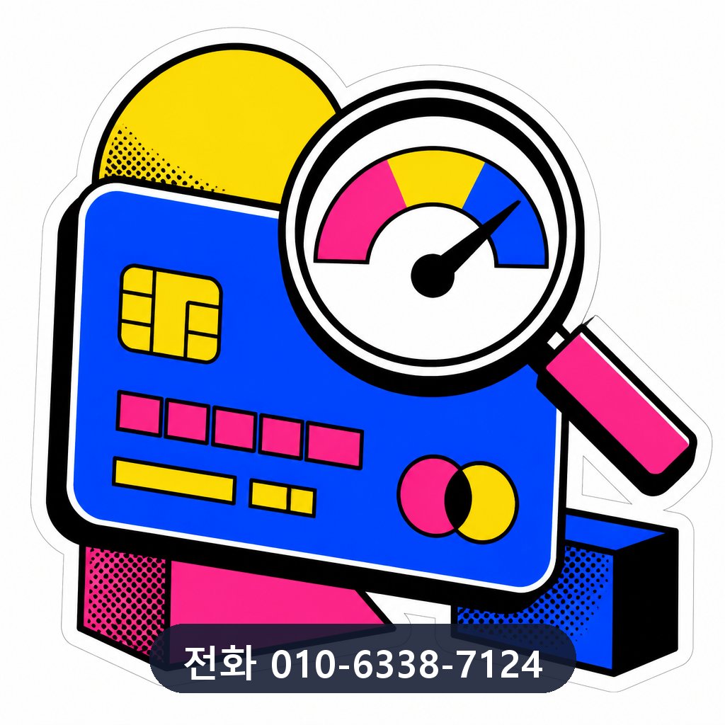 카드깡 한도 확인 이미지 · 문의 010-6338-7124