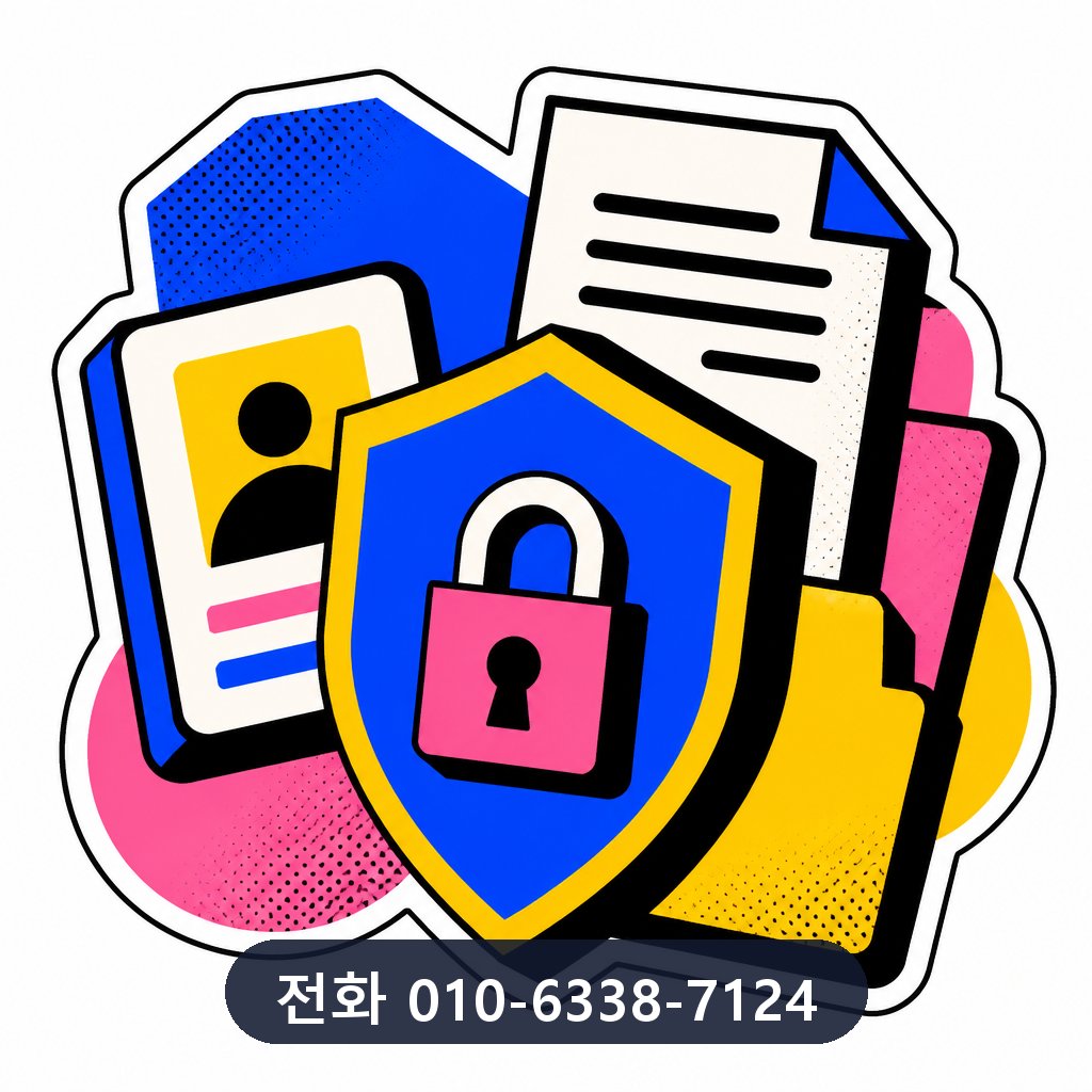 카드깡 개인정보 보호 이미지 · 문의 010-6338-7124